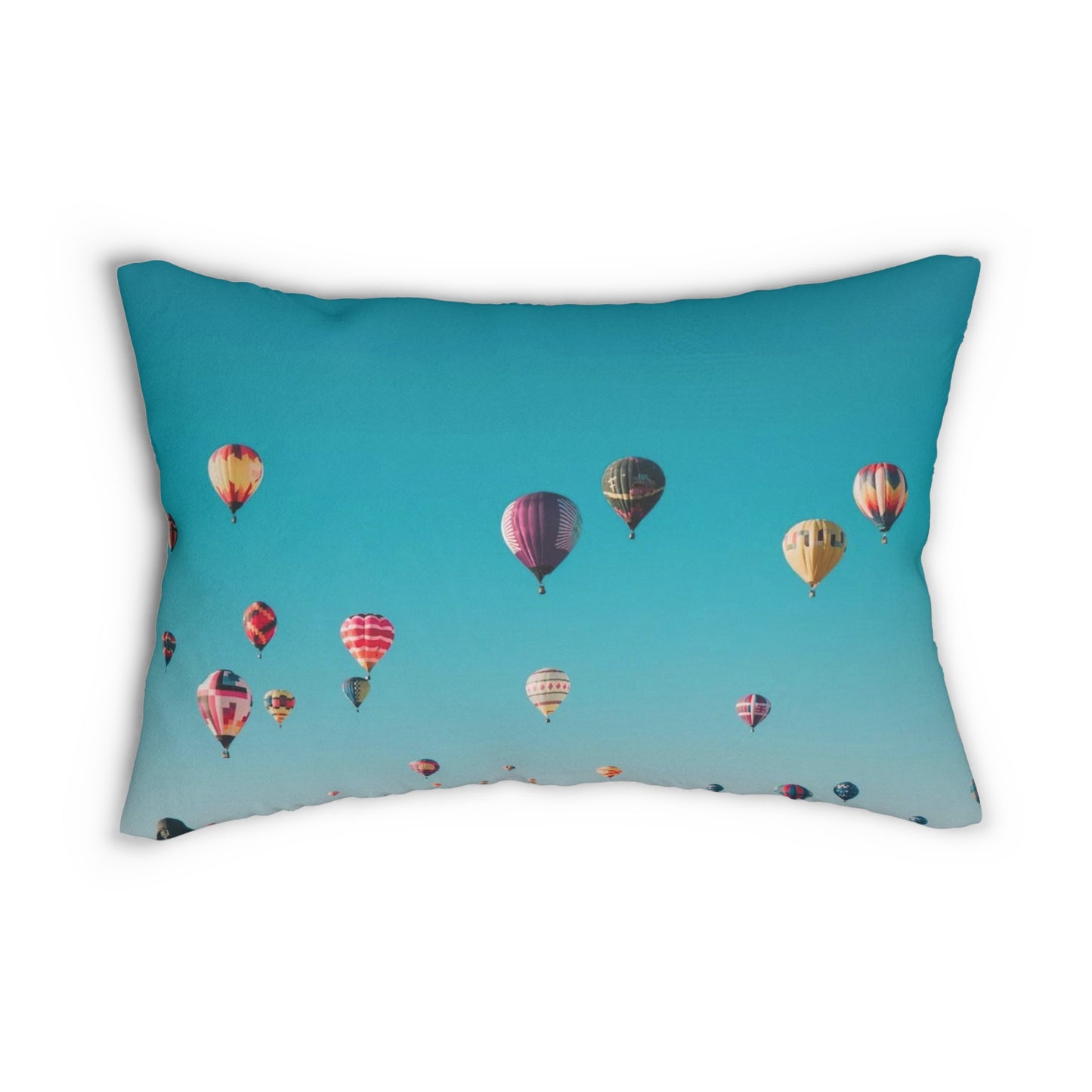 Hot Air Balloon Spun Polyester Lumbar Pillow
