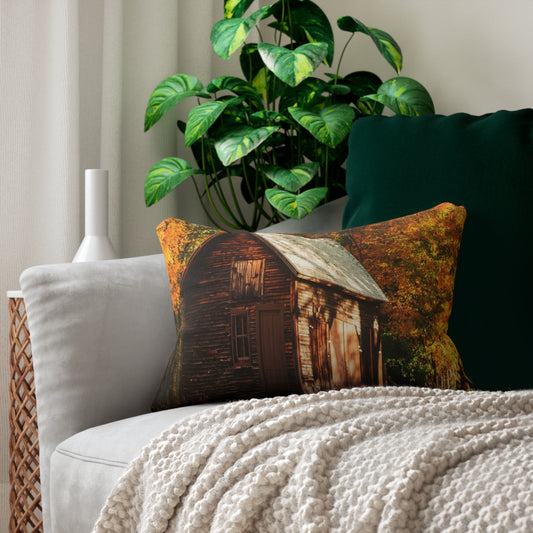 Autumn Shed Spun Polyester Lumbar Pillow