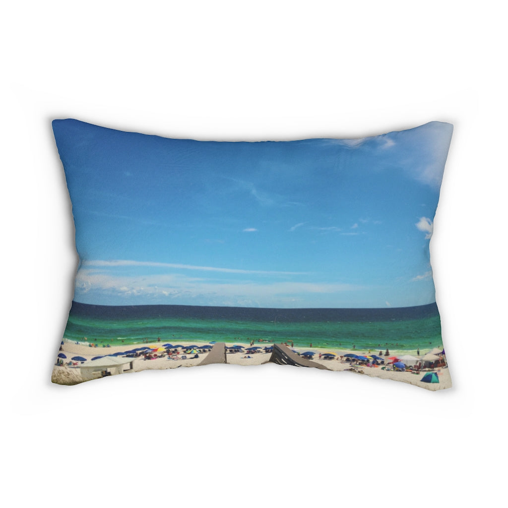 Beach Day Spun Polyester Lumbar Pillow